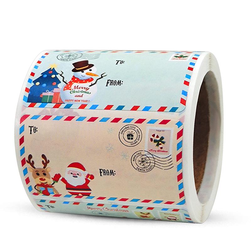 250 Stück/Rolle Klebeetiketten Vintage Weihnachten Frohe Weihnachten Weihnachtsgeschenke Feiertagsdekoration Geschenkanhänger Etikett Geschenkpapier