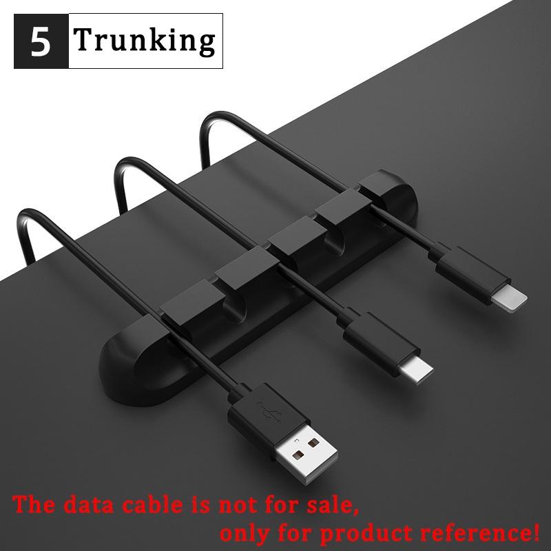 Feel Free To Stick Multi-function Desktop Cable Organizer USB Fixed Cable Storage Hub Cable Tie Card Slot Clip Buckle Network Cable Finishing Artifact