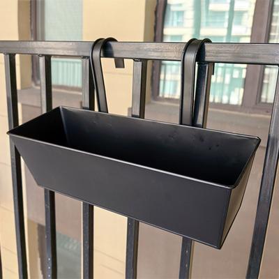 Hanging Flower Pot Rectangular Railing Planter with Drainage Hole 16 Inch Planter Box