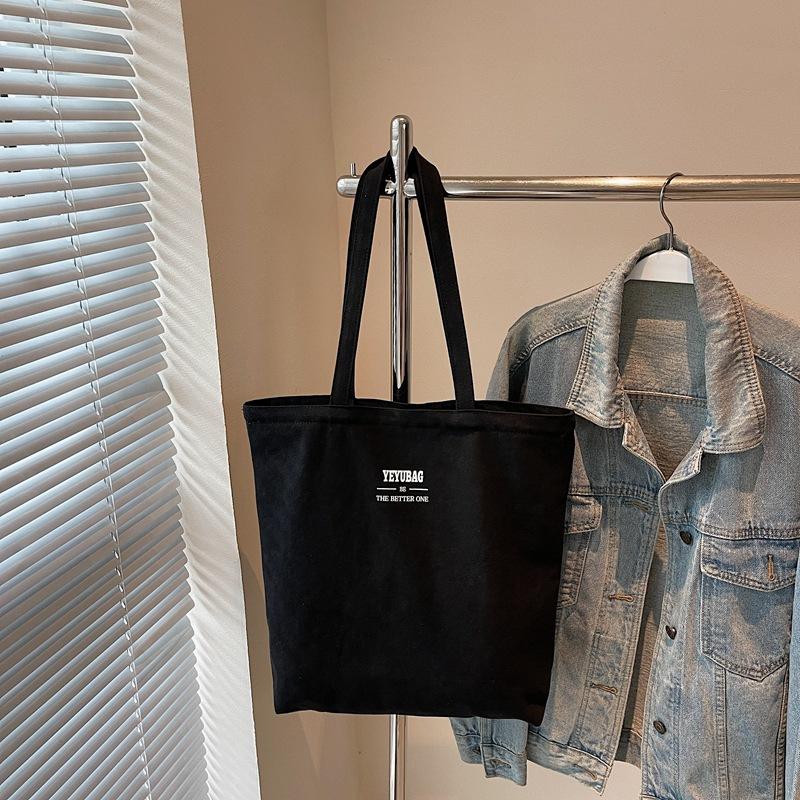 

Винтажная холщовая сумка большой вместимости, женская новая универсальная сумка через плечо, сумка-тоут для учебы и работы чёрный