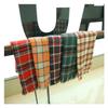 Autumn and winter new imitation cashmere double-sided thousand birds plaid thickened warm scarf double-layer shawl extended
