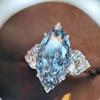 Partysu Style Women Ring Sky Blue Marquise/White Heart CZ Stylish Wedding Ring Gift for Girl New Drop Shipping Rings