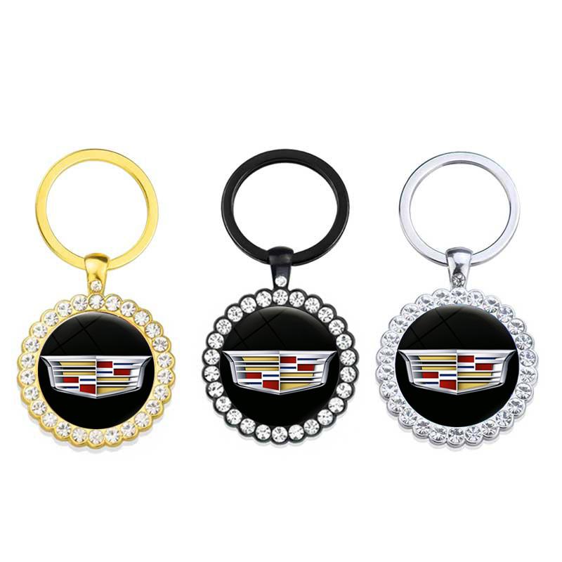 Für Cadillac ATS BLS CT4 CT5 CT6 CTS ESCALADE SLR SRX STS XT4 XT5 XT6 XTS Mode Auto Emblem Schlüsselanhänger Legierung Schlüsselring Zubehör