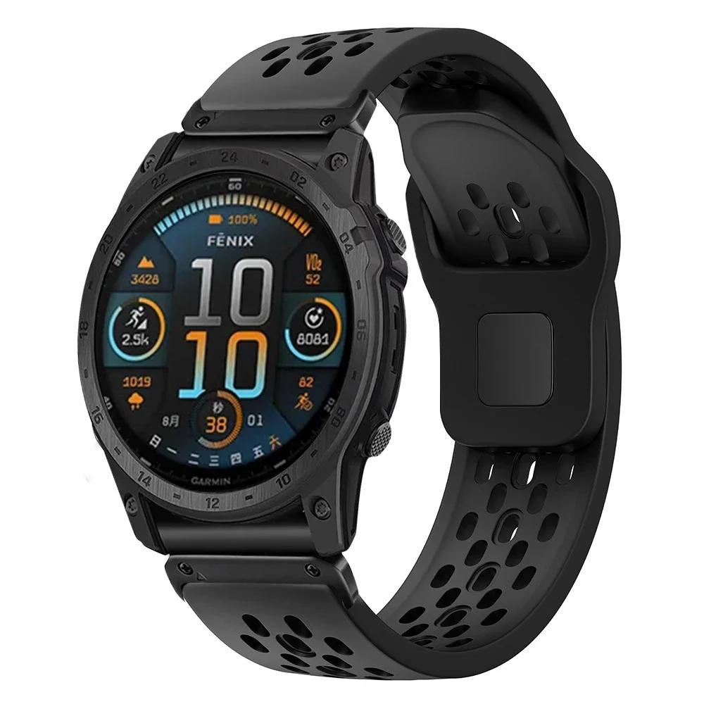 20 22 26mm For Garmin Fenix 8 51mm 7X 7 Pro Fenix 6X 6 5X 5Plus Tactix 7 Quick Fit Sports Silicone Band Forerunner 965 945 Strap
