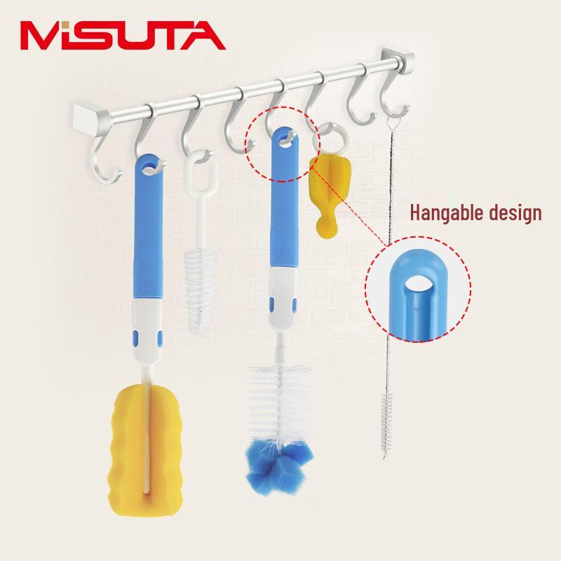 Misueta 6-Piece Baby Bottle & Nipple Brush Set
