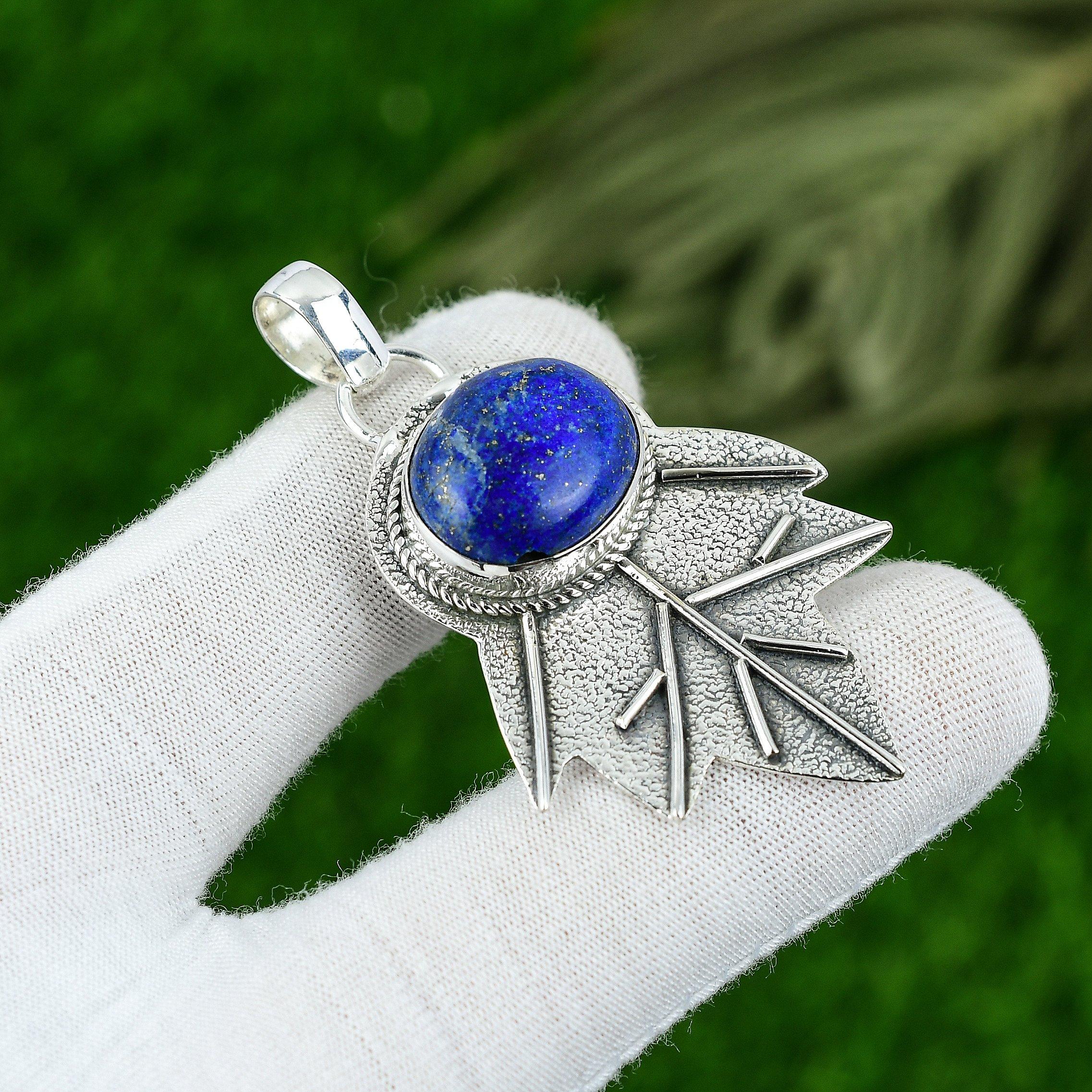 

Gift For Women Jewelry Pendant 925 Sterling Silver Natural Lapis Lazuli Gemstone