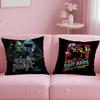 Band D-Daft Punk Cushion Cover Soft Short Plush Double-Sided Printing Home Decor Machine Washable Pillow Case Gift