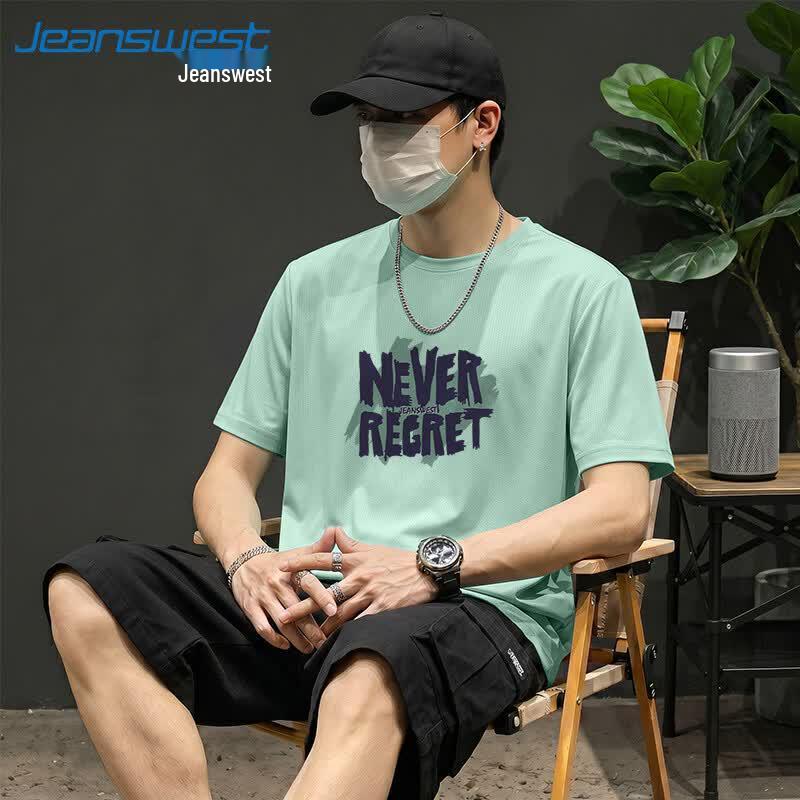 Jeanswest Men s Ice Silk Loose Fit Short Sleeve T-Shirt 5XL