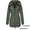 Damen Winter Baumwolljacke Slim Fit Daunen-Baumwollmantel Warme Oberbekleidung Langarm Modisch Mittellang