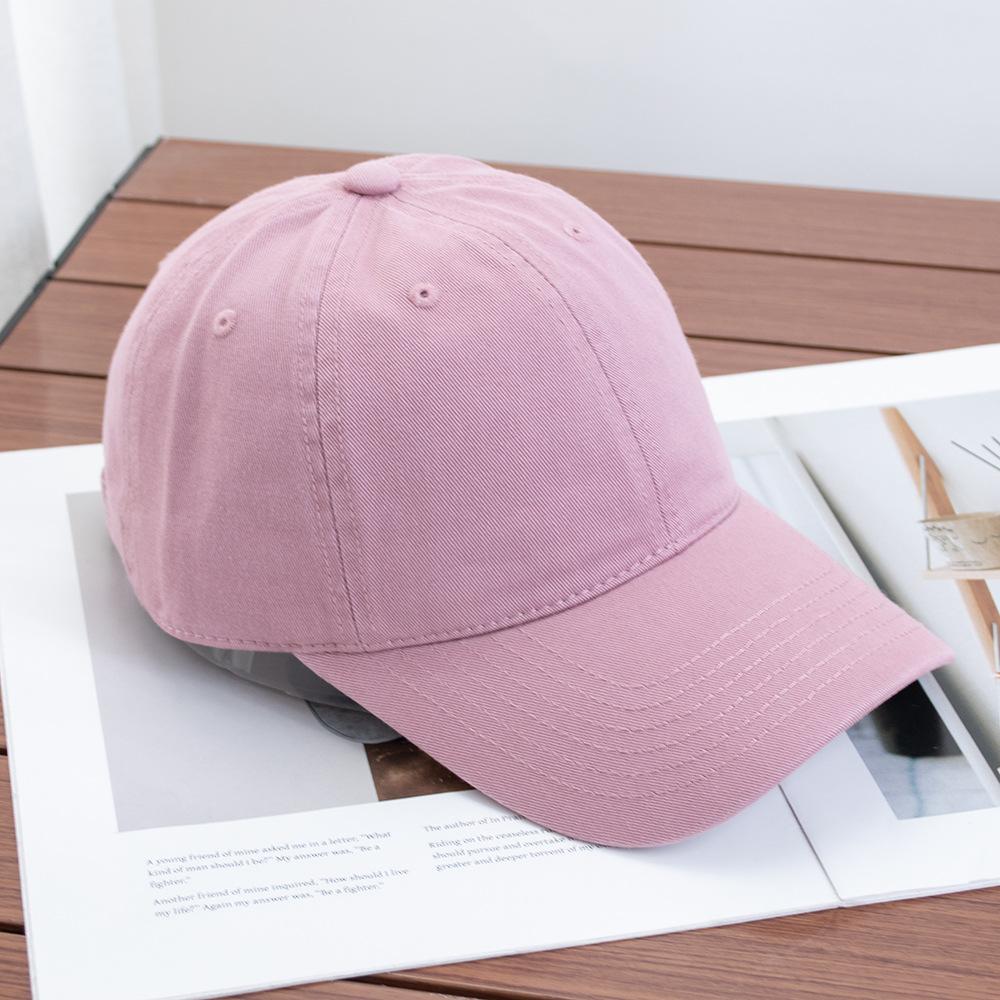 High-quality Pure Cotton Light Board Solid Color Versatile Baseball Cap for Men and Women Soft Top Casual Big Head Circumference Showing Face Small C