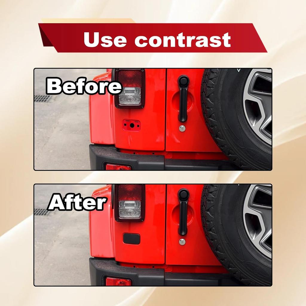 ABS Black Rear License Plate Deletion Panel Bracket Compatible with Jp JK Rear License Plate Deletion Panel Bracket Delet for 2007-2018 Jp JK JKU,