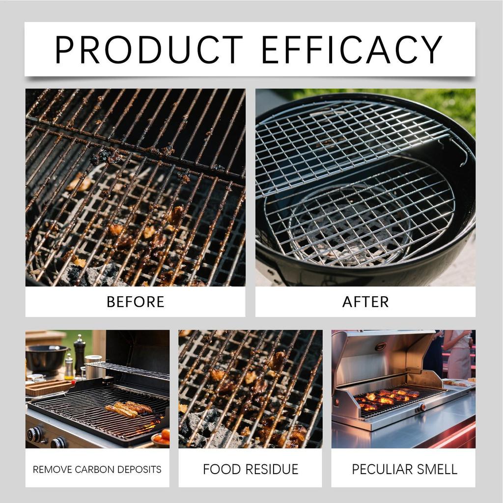 120ml Grill Cleaner Spray for BBQ Oven Stove Grease Remover Heavy Duty Degreaser Baked On Grease Burnt On Food Outdoor Indoor