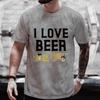 I Love Beer Funny Graphic T Shirts Men Y2k Streetwear Friends Beer DAY Drinker Party Tops Plus Size Clothes Short Sleeve Tees