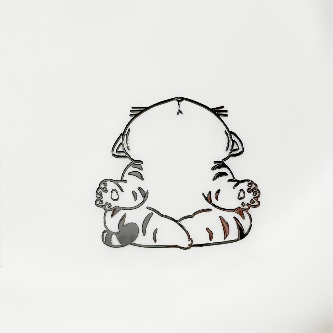 

3D Водонепроникні Наклейки Гімнастична Кішка для Телефону та Комп ютера 3D Metal Sticker