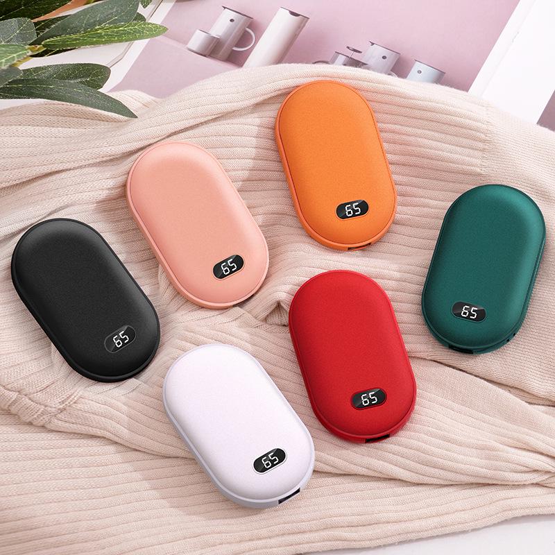2-in-1 USB Rechargeable Hand Warmer & Charger with Digital Display