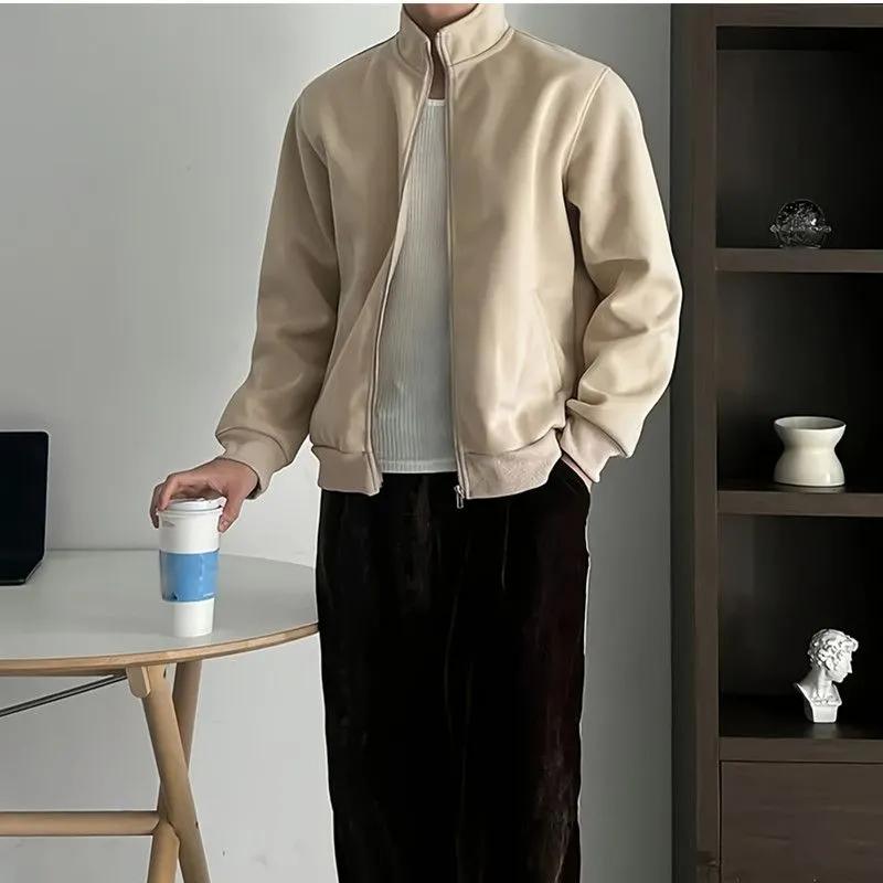 

New Autumn and Winter Warm Casual Men s Outerwear Tops and Sweatshirts L абрикосовий