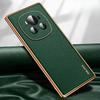 Suitable for Honor Magic6pro Mobile Phone Case Electroplating Honor Full-inclusive Anti-fall M5 Lychee Pattern Business Men and Women Leather Case