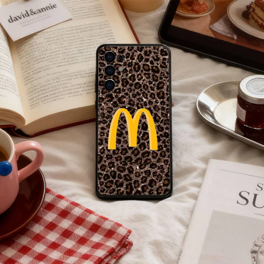 Heißes M-McDonalds L-Logo Handyhülle Für Samsung S 25,24,23,22,30,21,10,9,Ultra,Plus,Lite,FE,4,5 G Weiche Schwarze Hülle