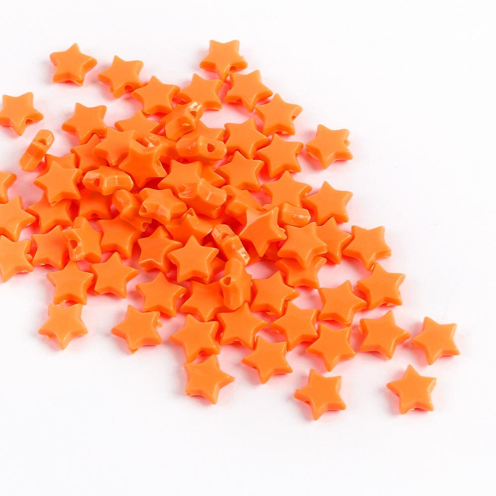 Akrylová 9mm Korálka Pentagram Jednofarebná Korálka Hviezda Voľná Korálka Korálka Korálka Membrána DIY Náhrdelník Náramok Šperkové Doplnky