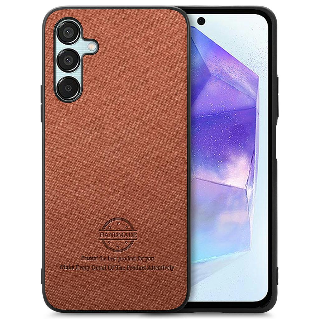 For Samsung Galaxy A16 4G/5G Case Cloth Texture Leather+PC+TPU Anti-Drop Phone Cover