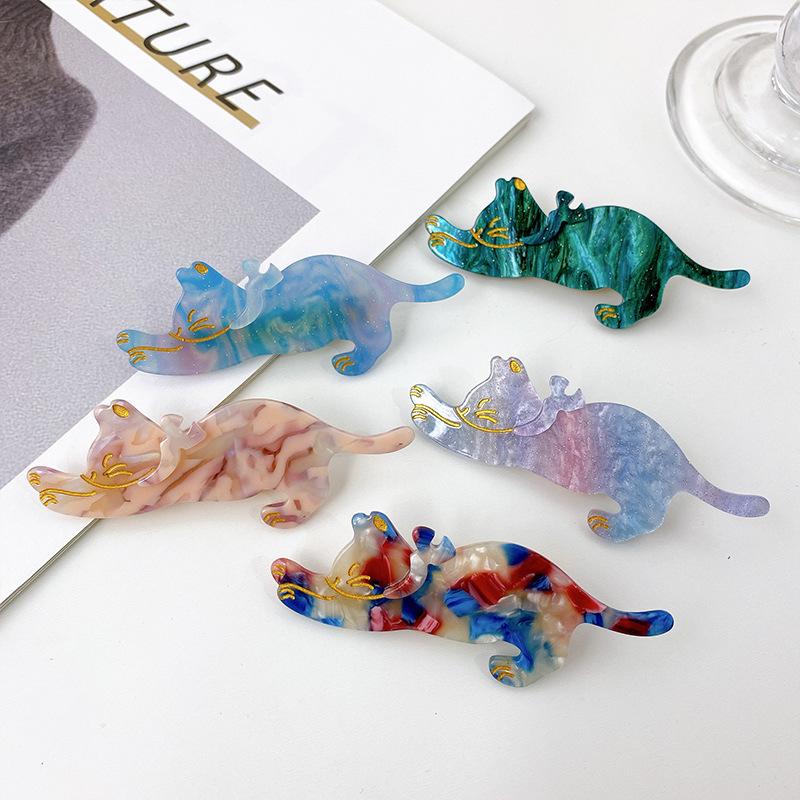 8cm Korean Cute Cat Cartoon Duckbill Hair Clip Hairpin for Bangs