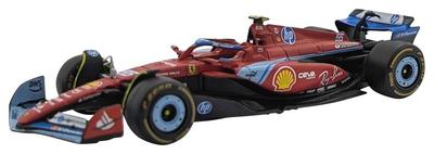 Kyosho BURAGO 1/43 Scale Ferrari SF-24 Miami GP 2024 No. 55 C. Sainz Jr. Window Box Finished Product 18-36844SMIA