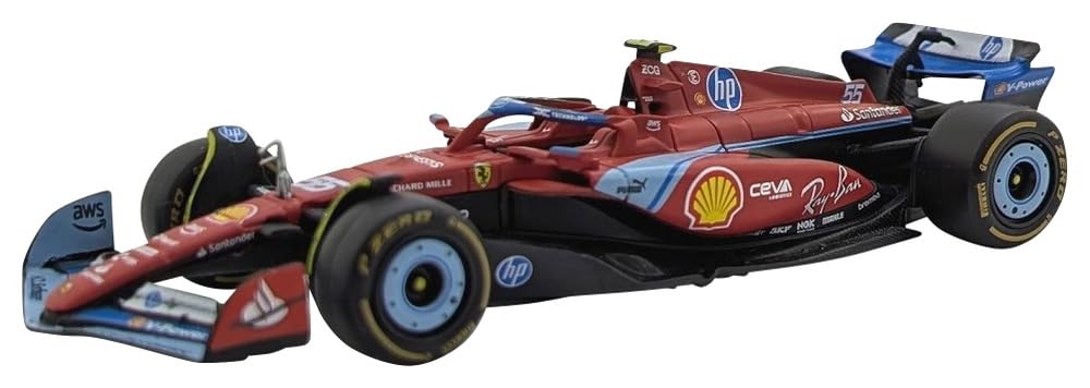 

Kyosho BURAGO 1/43 Scale Ferrari SF-24 Miami GP 2024 No. 55 C. Sainz Jr. Window Box Finished Product 18-36844SMIA
