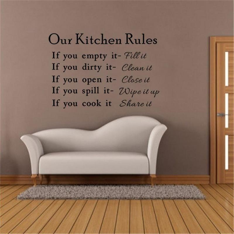 Neu Unsere Küche Regeln Kochen Worte Zitat Wand Aufkleber Kunst Aufkleber Home Decor