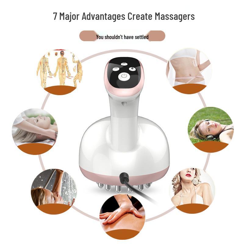 Handheld EMS Vibration Red Light Meridian Massage Brush