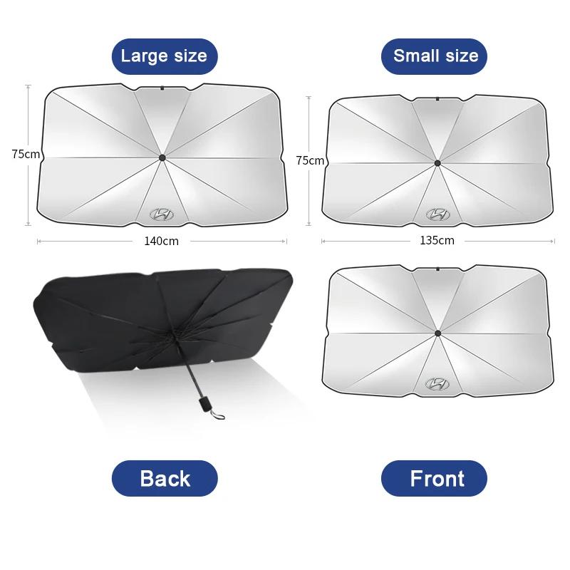 Car Sunshade Umbrella Front Windshield Sun Shade Protector for Hyundai Sonata IX35 I20 I30 Elantra Accent Genesis Tiburon Tucson MM8