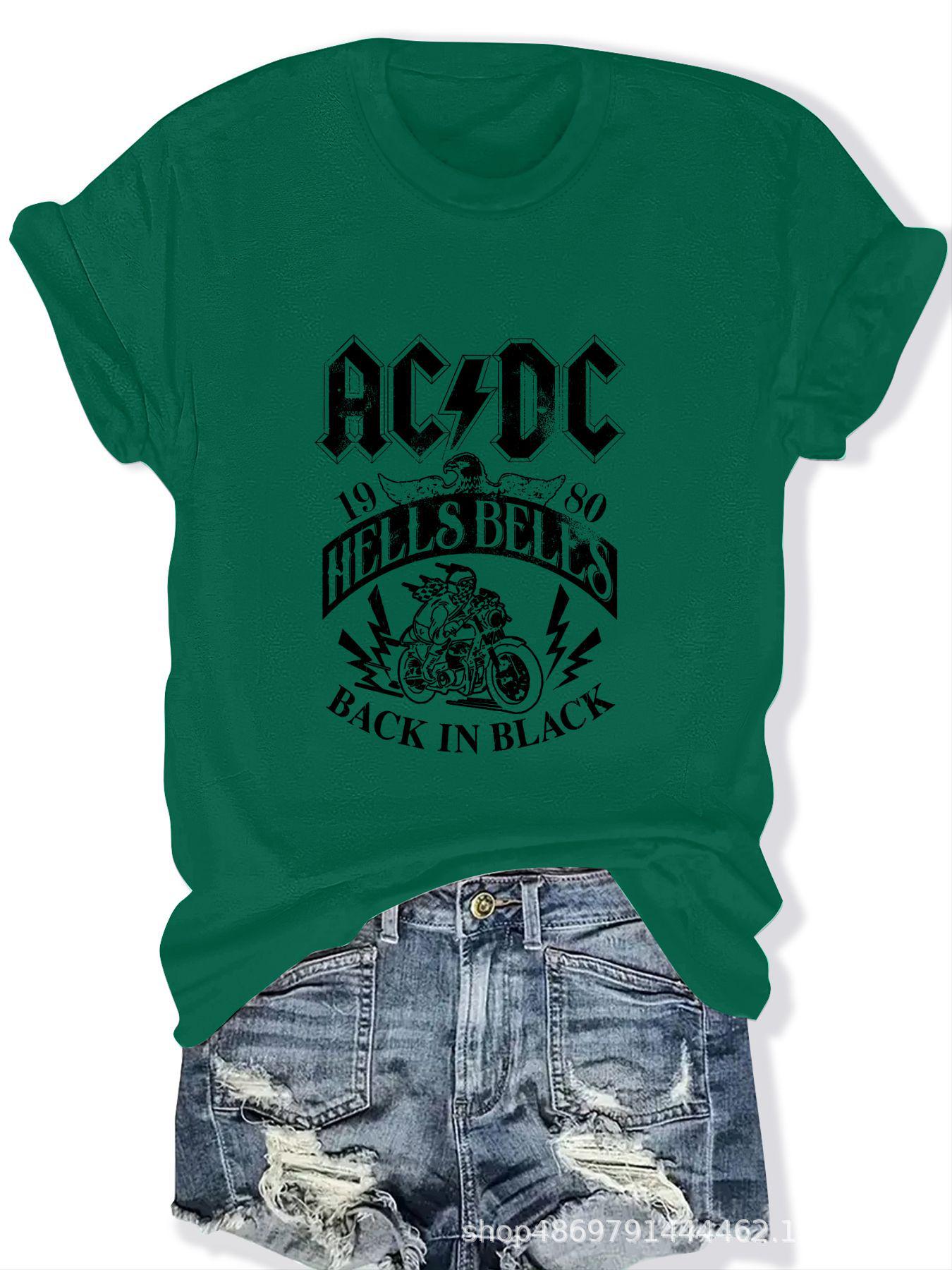 

Женская модная футболка с круглым вырезом для трансграничной торговли S зелёный