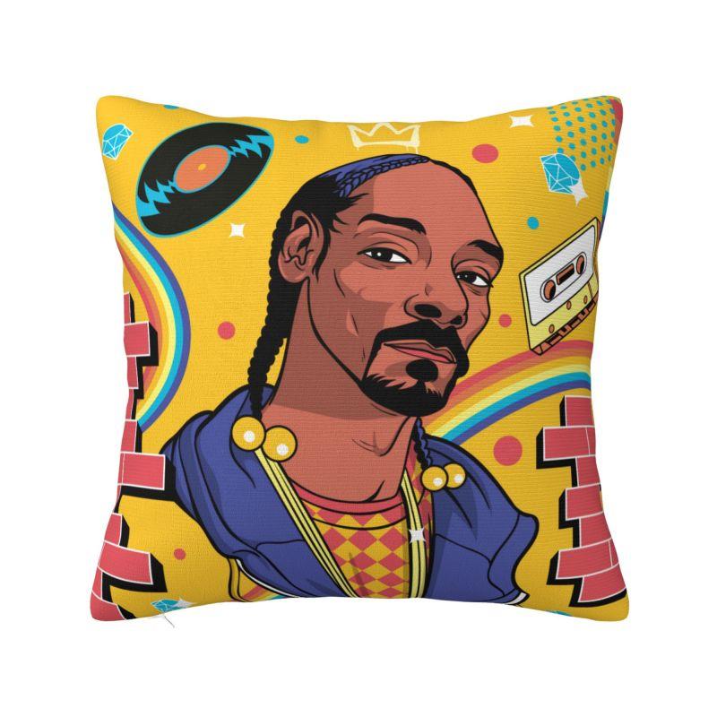 Rapper Music Snoop Dogg Cushion Cover X Cm Polyester Velvet Throw Pillow Case For Sofa Car Decoration Bedding Pillowslip