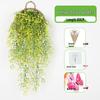 Wall-Mounted Artificial Hanging Vines with Spider Plant in Basket for Living Room Decor