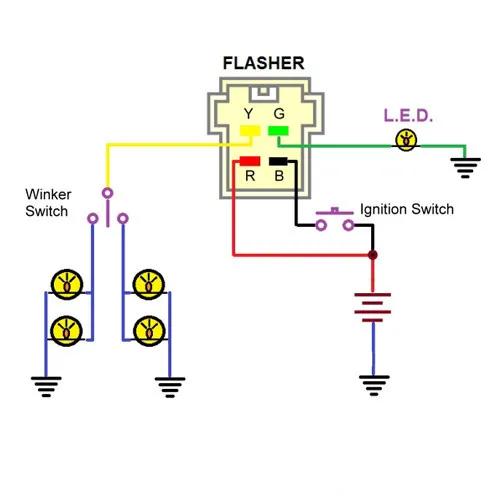 JMP Turn Signal Flasher 12V, 4 pin JMP for Honda CB, CBF, CBR, FES, GL, NSA, NT, SES, SH, ST, VFR, VTX, XL