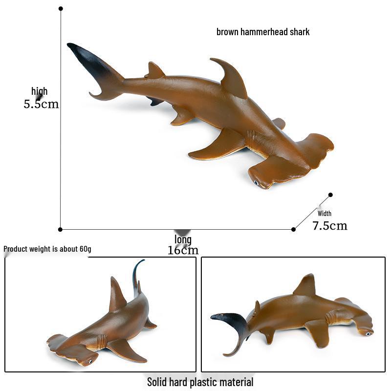 Children's Solid Plastic Hammerhead Shark Underwater Model Toy
