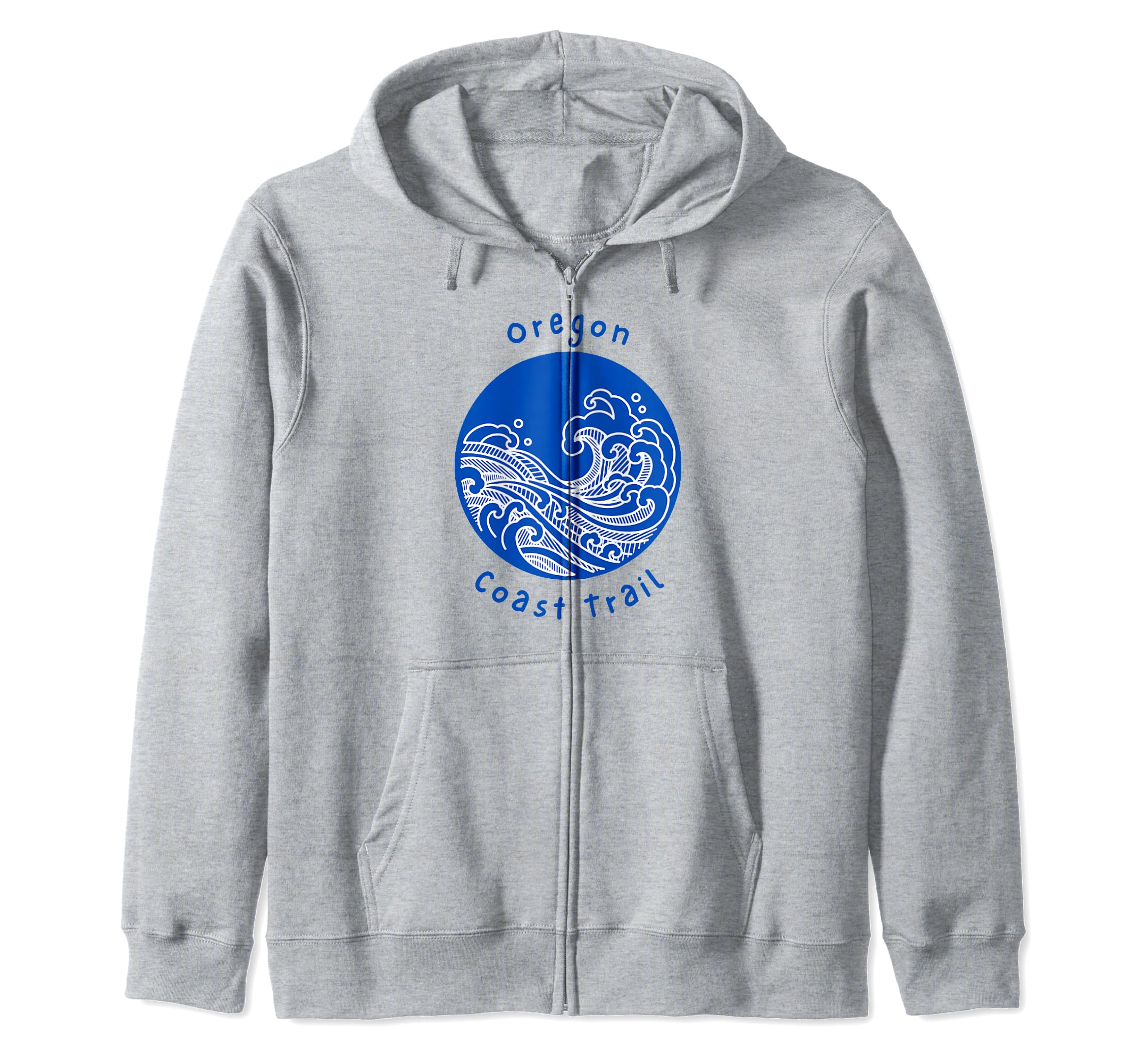 Oregon Coast Trail OCT Pilgrims Long Distance Hiking US Pacific Coast Zip Hoodie серый