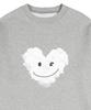 GRAVER [Unisex] Big Cloud Heart Smile Sweatshirt_Gray