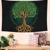 Green Tree of Life Tapestry for Bedroom Boho Mandala Tree Wall Art Tapestries Aesthetic Hippie Nature Floral Backdrop Poster