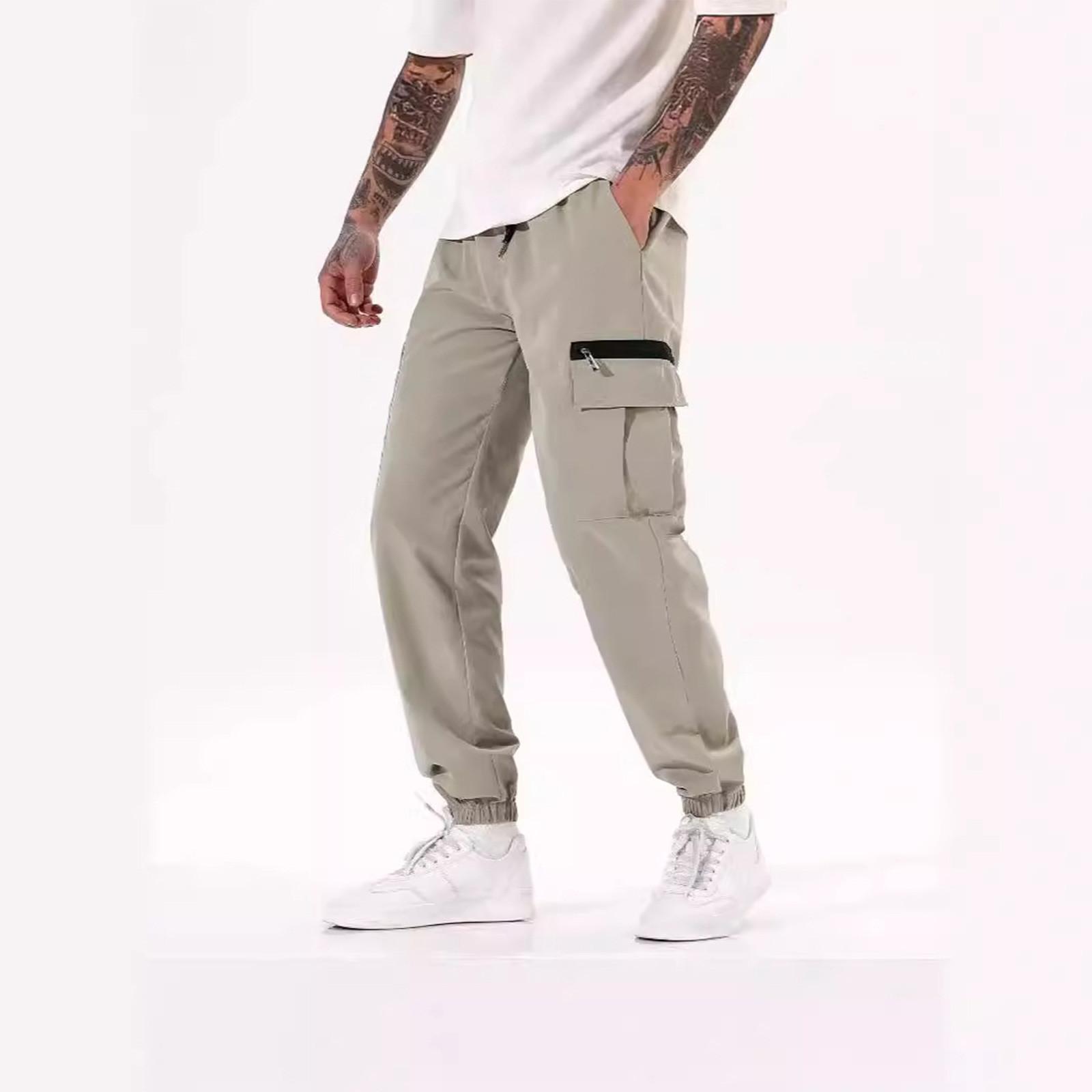 

Повседневные спортивные брюки мужские свободные длинные вставки фитнес бег тренировочные брюки XL