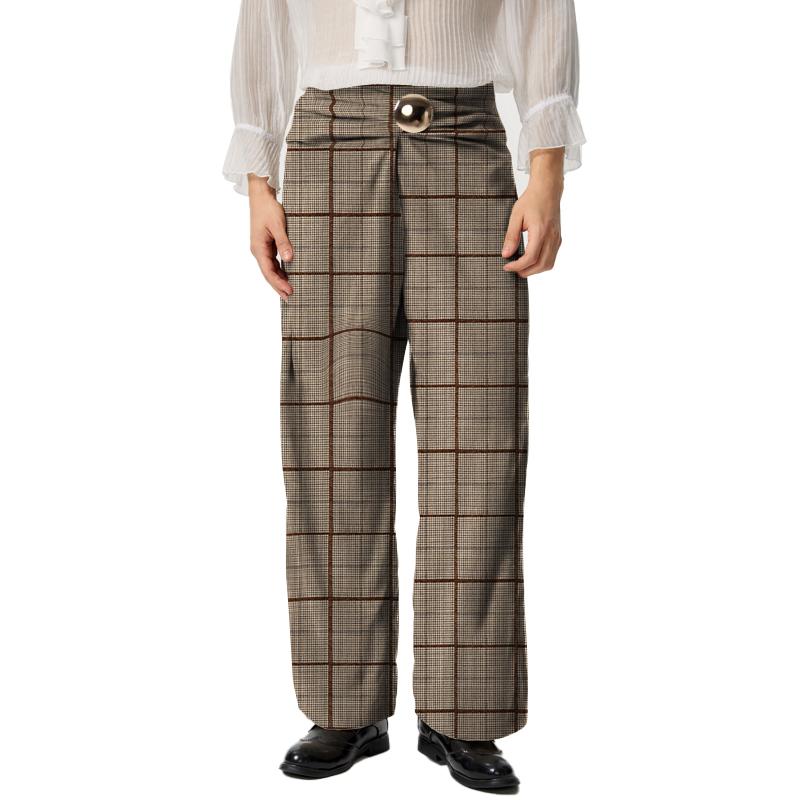 

INCERUN Мужские брюки с застежкой-молнией сбоку и перекрученной талией, длинные брюки с широкими штанинами 5XL коричневый