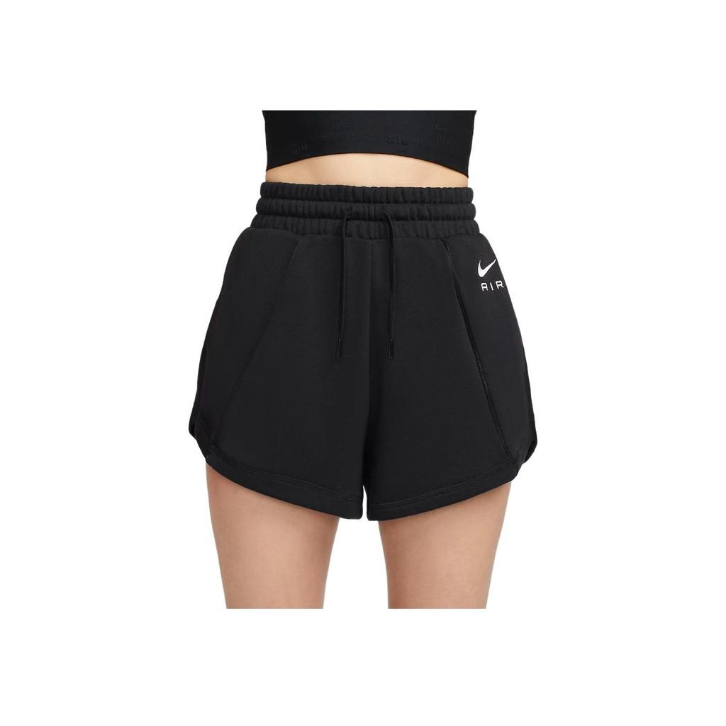 Nike Logo Print High Waist Casual Shorts Women Shorts Black DQ6566-010