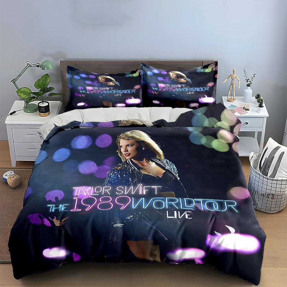 1989 World Tour Live Design Bedding Duvet Cover Set Duvet Cover Pillowcases (1*Duvet Cover 2*Pillowcases, without duvet insert)