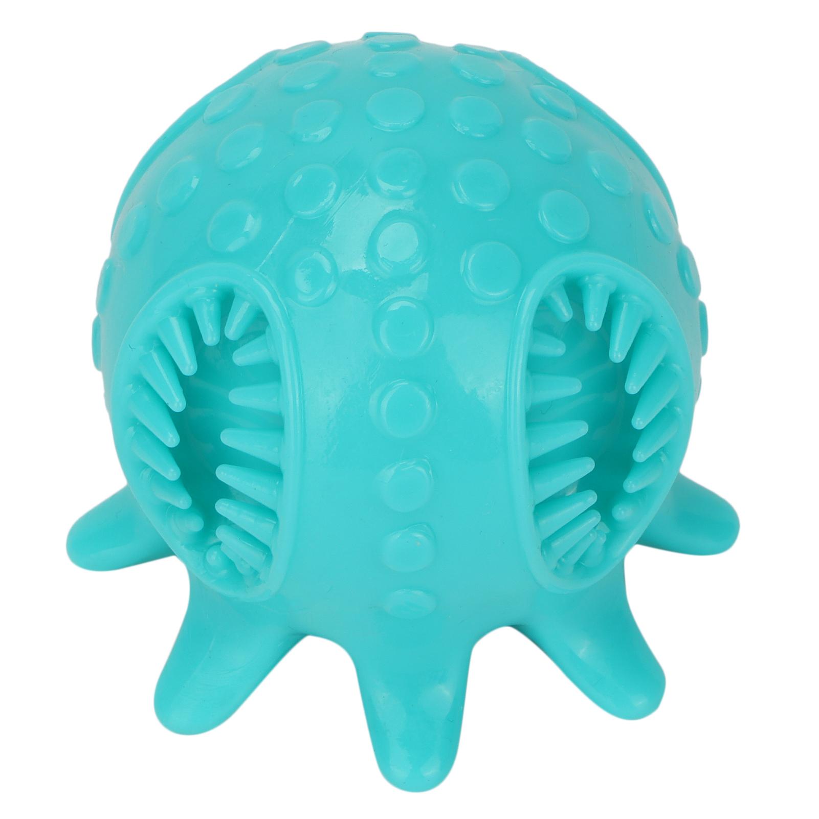 Shape Dog Teeth Cleaning Chew Food Dispenser Squeaky Toothbrush Bite Toy