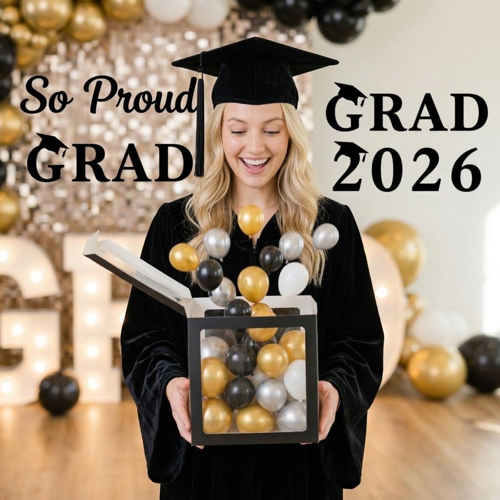 Box - Black Version - Venue Decoration - Surprise Box - Graduation Party Gift Box