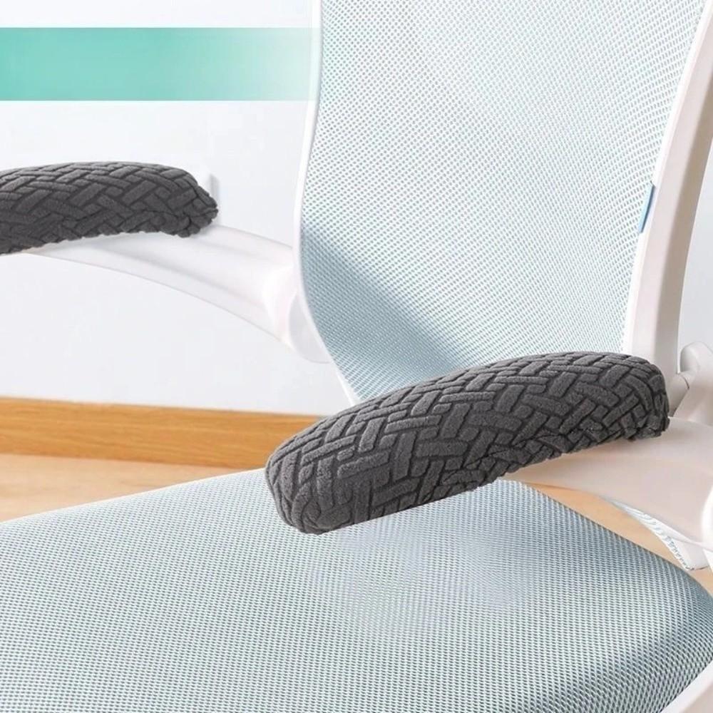 2Pcs/Set New Jacquard Chair Armrest Covers Solid Color Anti-Dirty Chalr Arm Protector Stretch Desk Armchalr Covers Office Use