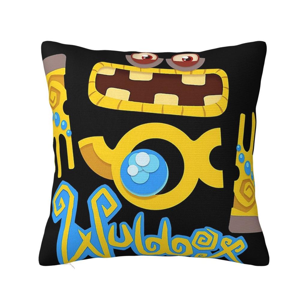 Wubbox My Singing Monsters Square Pillowcase Pillow Cover Polyester Cushion Decor Comfort Throw Pillow for Home Sofa