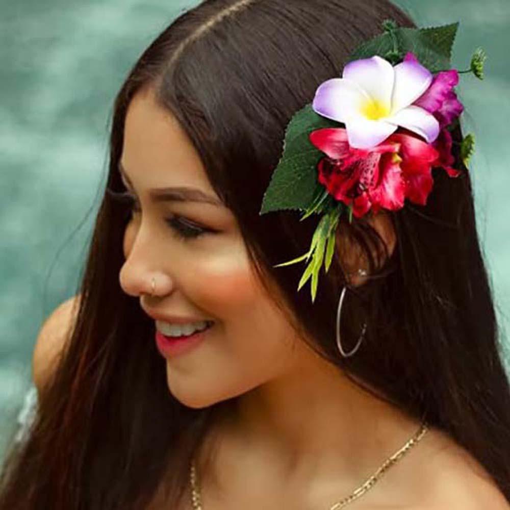 

Thai Style Eggs Flower Side Clip Bohemian Style Girls Hairpin Frangipane Hair Clip Spring Style 1