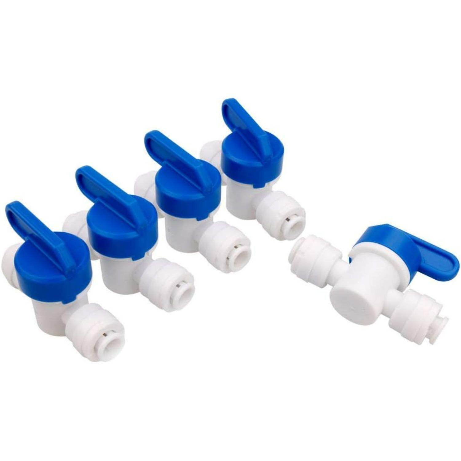 

Inline Shut Off Ball Valve 3/8 inch OD Tubing&Hose&Pipe Use Plastic Quick Connect Fittings for Water Purifier RODI System (Pack of 5) m1