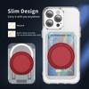 Clear Magnetic Phone Card Holder Kickstand Multi Angle Adjustable Metal PC Sliding Design Card Holder