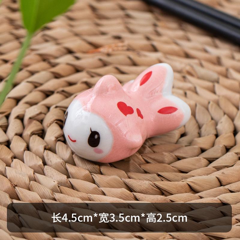 Clown Fish Shape Chopstick Holder Home Kitchen Table Decoration Ceramic Crafts Spoon Shelf Crucian Carp Puffer Fish Tea Pet